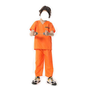 2024 Nieuwste Nieuwe Kinderkostuum Halloween Cosplay Kind Maskerade Kostuum Gevangene Prop Gevangenis <span class=keywords><strong>Uniform</strong></span> Met Handboeien - Product Image 6