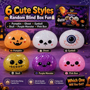 Nouvelle Boîte Squishy Scintillante Halloween en TPR – Balle Anti-Stress à Presser, Jouet Fidget, Cadeau Surprise Amusant pour Adolescents et Adultes, Idéal pour les Fêtes - Product Image 2