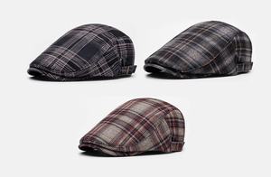 Nouveau Béret Automne Hiver pour Hommes et Femmes, Casquette Plate à Carreaux, Béret d'Artiste Peintre pour Hommes et Femmes, Bérets pour Hommes Anglais - Product Image 2