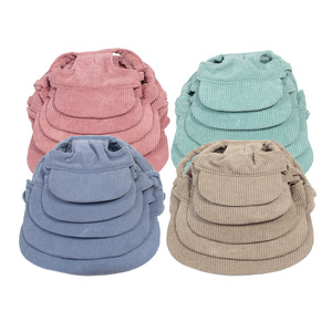 Chongtapet Gorra de béisbol de pana para perro con orejeras, sombrero de sol de verano, ropa para mascotas, estilo monocromático - Product Image 5