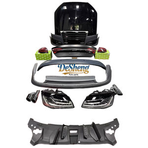 Kit Carrozzeria Perfetto per <span class=keywords><strong>Audi</strong></span> <span class=keywords><strong>A8</strong></span>, Aggiornamento a S8, Paraurti Anteriore e Posteriore, Fari LED, Griglia, Spoiler, Servizio Post-Vendita Senza Preoccupazioni - Product Image 2