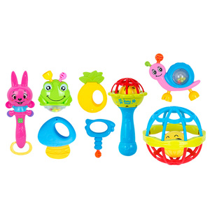 <span class=keywords><strong>Amazon</strong></span> hot sale 8 piece rattle set toys teether baby rattles and teethers toy - Product Image 1