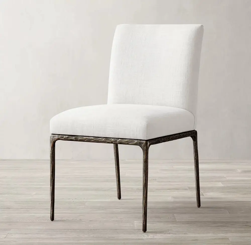 كرسي جانبي مصنوع من القماش المصمّم مصنوع من المعدن المصمّم مصنوع من الحديد
