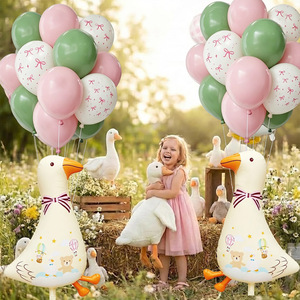 Set de Globos de Número de Dibujos Animados de Ganso Blanco al por Mayor, Kit de Globos de Mylar Personalizados con Temática de Animales Lindos para Fiestas de Cumpleaños Infantiles y Decoración del Hogar - Product Image 2
