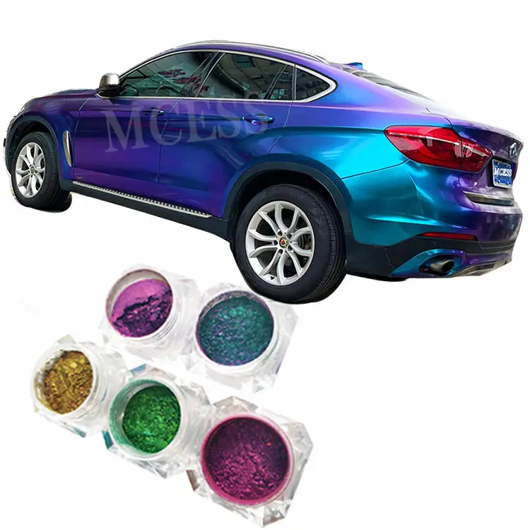 브랜드 MCESS 에폭시 자동차 페인트 코팅 거울 색상 변경 멀티 크롬 카멜레온 코팅 쉬머 안료