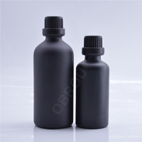 Bouteille en verre noir opaque 5-100 ml pour huiles essentielles et cosmétiques avec insert réducteur d'orifice