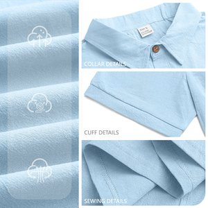 Wholesale Mens <strong>Linen</strong> Polyester Short Sleeve <strong>Polo</strong> <strong>Shirt</strong> Loose Fit Pullover Casual Streetwear Beach Holiday <strong>Polo</strong> T <strong>Shirts</strong> for Men - Product Image 2