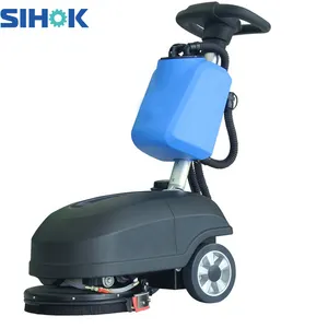 Taşınabilir zemin temizleme makinesi tek disk zemin scrubber katlanabilir arkasında yürümek scrubber kurutma makinesi