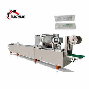 HY-420 Automatic Thermoforming bandage Packing Machine for Medical Cotton Swab Plastic Packaging Four Side Sealing