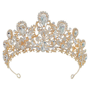มงกุฎคริสตัลสี<span class=keywords><strong>ขาว</strong></span>ประดับเพชรแบบ QS Cross-border สำหรับงานแต่งงาน เครื่องประดับผมสำหรับเจ้าสาวในพิธีบรรลุนิติภาวะ - Product Image 6