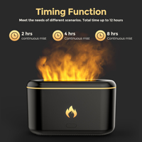 Diffuseur d'arômes et humidificateur électronique 3D pour la maison, avec effet flamme et huiles parfumées personnalisables