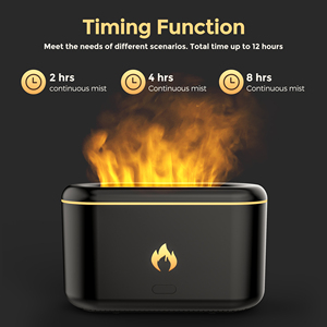 Diffuseur <span class=keywords><strong>d</strong></span>'arômes <span class=keywords><strong>et</strong></span> <span class=keywords><strong>humidificateur</strong></span> électronique 3D pour la maison, avec effet flamme <span class=keywords><strong>et</strong></span> huiles parfumées personnalisables - Product Image 2