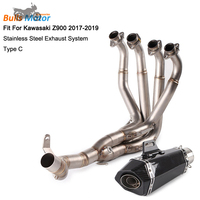 Système d'échappement de moto pour Kawasaki Z900 Tuyau d'échappement avant 2017 2018 2019 Échappements de tuyau avant Moto Bike