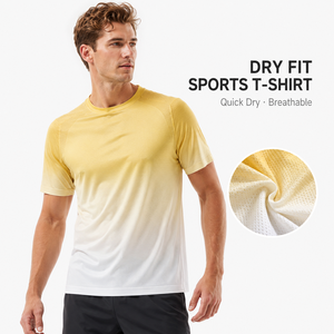 Sports <b>Tshirt</b> Dry Fit Gradient Quick Dry Mesh Training Tee Custom Print Teamwear Performance Activewear Clothing Manufacturer - Product Image 2