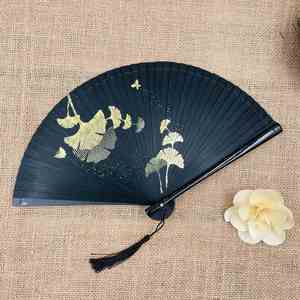 Abanico Plegable de Bambú de Alta Calidad para Halloween, Producto Artesanal de Bambú - Product Image 4