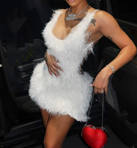 Vestido de Fiesta Mini Sexy con Espalda Descubierta y Cierre de Cremallera, Color Sólido, Tirantes Finos, Escote Bajo, para Mujer, Modelo Z106DS01 de Viviblook - Product Image 3