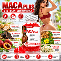 OEM ODM Gummies de Maca 300mg, Comprimés Végétaliens de Racine de Maca Noire, Produits de Beauté à Marque Blanche, Soutien Immunitaire pour Femmes, 60 Comprimés