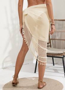 Ladies Sunscreen Wrapped Waist Bikini Chiffon Scarf <strong>with</strong> Backless Neckline <strong>Plus</strong> <strong>Size</strong> <strong>Skirt</strong> Bottom Beach <strong>Swim</strong> Half Shawl <strong>Costumes</strong> - Product Image 5