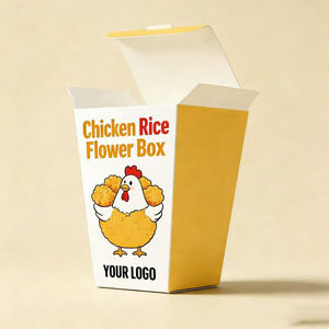 Custom Logo Disposable Food Grade White Cardboard Chips <b>Box</b> Sushi Burger Fried Chicken Takeout Food Container Packaging <b>Box</b> - Product Image 5