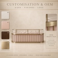 Vitrine de présentation de bijoux en or sur mesure, mobilier de magasin de détail pour bijouterie, vente en gros