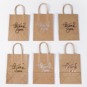 Hot bán đưa ra có thể tái chế Cảm ơn bạn Túi giấy tùy chỉnh in kích thước màu <span class=keywords><strong>Kraft</strong></span> mua sắm túi giấy cho thực phẩm lấy đi - Product Image 2