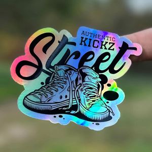 Diseño de Logotipo Personalizado para Empresas, Adhesivos Holográficos Resistentes al Agua, Reutilizables, Ecológicos y Duraderos, Impresión de Adhesivos de Vinilo Cortados a Troquel para Computadoras Portátiles - Product Image 2