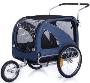 पालतू ट्रेलर गाड़ी Foldable कुत्ते बिल्ली साइकिल ट्रेलर 1 में 2 के लिए बाइक साइकिल ट्रेलर घुड़दौड़ पालतू डॉग कार्ट - Product Image 4