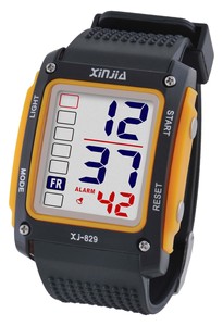 Praça homens baratos das mulheres de borracha TPU LCD relógios data sports pulseira relógio de pulso digital - Product Image 3