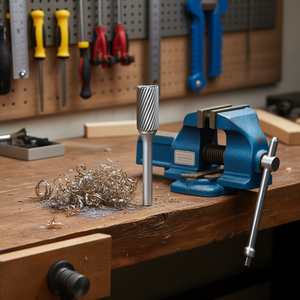 Fraise cylindrique Ttake Md 9,6 mm x 19 mm Z, finition brillante, outil de coupe en carbure pour métal et bois - Product Image 3