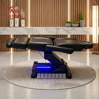 Fauteuil de massage électrique à 4 moteurs avec logo personnalisé, en cuir synthétique, pour spa, salon de beauté, lit de soin du visage
