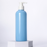 Vente chaude PET Matériel 500ml Rond Épaule Bouteille Shampooing En Plastique Emballage Bouteille Vide Gel Douche Bouteille