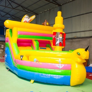 Château gonflable pirate écologique Douerfei avec toboggan - Taille personnalisable, matériau PVC, capacité 500 kg, logo personnalisé - Product Image 4