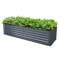 17 "haut 6.5 'X 2' Rectangle modulaire ondulé métal surélevé jardin lit Kit Aluzinc galvanisé jardinière 196x61x43cm