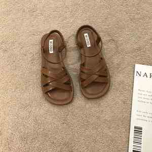 Soft Girl Fairy Vacation Style Roman <b>Sandals</b> Ladies 2026 Summer Breathable <b>Flat</b> Casual Beach Walking Shoes - Product Image 5