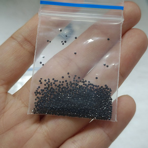 Piedra Preciosa Suelta de Espinela Negra Natural, Corte Redondo, Tamaño Pequeño de 0.9mm a 2mm, para Joyería - Product Image 2