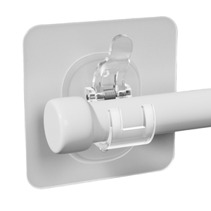 Crochets Adhésifs pour Tringles à Rideaux Télescopiques – Supports, Pinces, Barres Transversales, Crochets et Fixations <span class=keywords><strong>Auto</strong></span>-Adhésifs Sans Perçage - Product Image 1