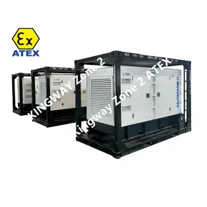 Zone 2 Explosion Proof Generator ATEX Certification 3phase 400kw 500kva DNVGL 2.7-1 Lifing Frame Offshore Service