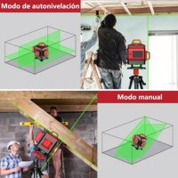PN-YQ001B Outil de construction industriel et DIY, laser bleu 3D à 16 lignes, auto-nivelant, avec longueur d'onde de 520 nm