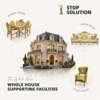 Projet de mobilier de luxe pour villa, appartement et hôtel à Foshan - Canapé de salon de style français, mobilier de haute qualité et luxueux