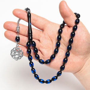기도 구슬 이슬람 Tasbih 10mm 반투명 절묘한 이슬람 묵주 51 수지 타원형 Tesbiha기도 구슬 Tasbeeh - Product Image 5