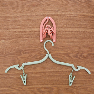 Cintres de voyage avec pinces, en plastique pliable, pour organiser et ranger les vêtements, portables pour les voyages et la maison - Product Image 3
