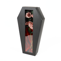 Coffret funéraire en carton rigide Crown Win, noir, avec velours, fenêtre transparente, doublure en éponge, papier recyclé biodégradable