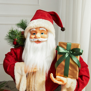 Figurine de Père Noël en peluche rouge vintage, style nordique, décoration de cheminée, fenêtre, hôtel, B&B, table de Noël - Product Image 4