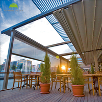 Pergola pliante en PVC avec toit rétractable et auvent rétractable pour restaurant