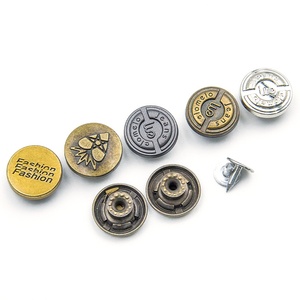 Plating Zamak Zinc Alloy Pants 15mm 17mm Metal Clothes Custom logo and Rivets Jeans Denim <b>Buttons</b> for Clothes Jeans Denim - Product Image 6