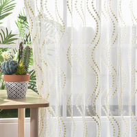 Tissu en tulle transparent en gros, rideaux sur mesure, voilages pour fenêtres