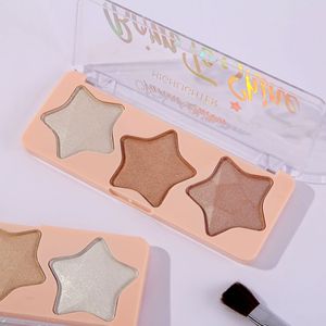 Bảng Phấn Bắt Sáng 3 Màu Hình Trái Tim Làm Bánh Phấn Tạo Khối Cho Khuôn Mặt Phấn Tạo Khối - Product Image 4