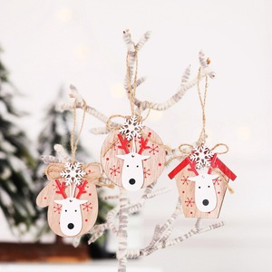 เครื่องประดับต้นคริสต์มาสแบบใหม่ ของตกแต่งไม้สีสันสดใสแบบโปร่ง สำหรับแขวนในวันคริสต์มาส - Product Image 3