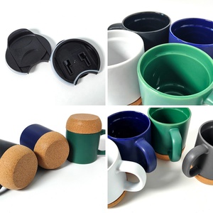 Tazza da Caffè in Porcellana Ecologica Personalizzata, Design Semplice, Tazza in Ceramica con Base in Sughero per Amanti di Caffè/Latte/Tè - Product Image 6
