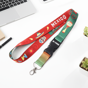 맞춤형 친환경 패셔너블한 폴리에스터 배지 홀더 랜야드 키체인 및 ID 카드 홀더 비즈니스용 - Product Image 6